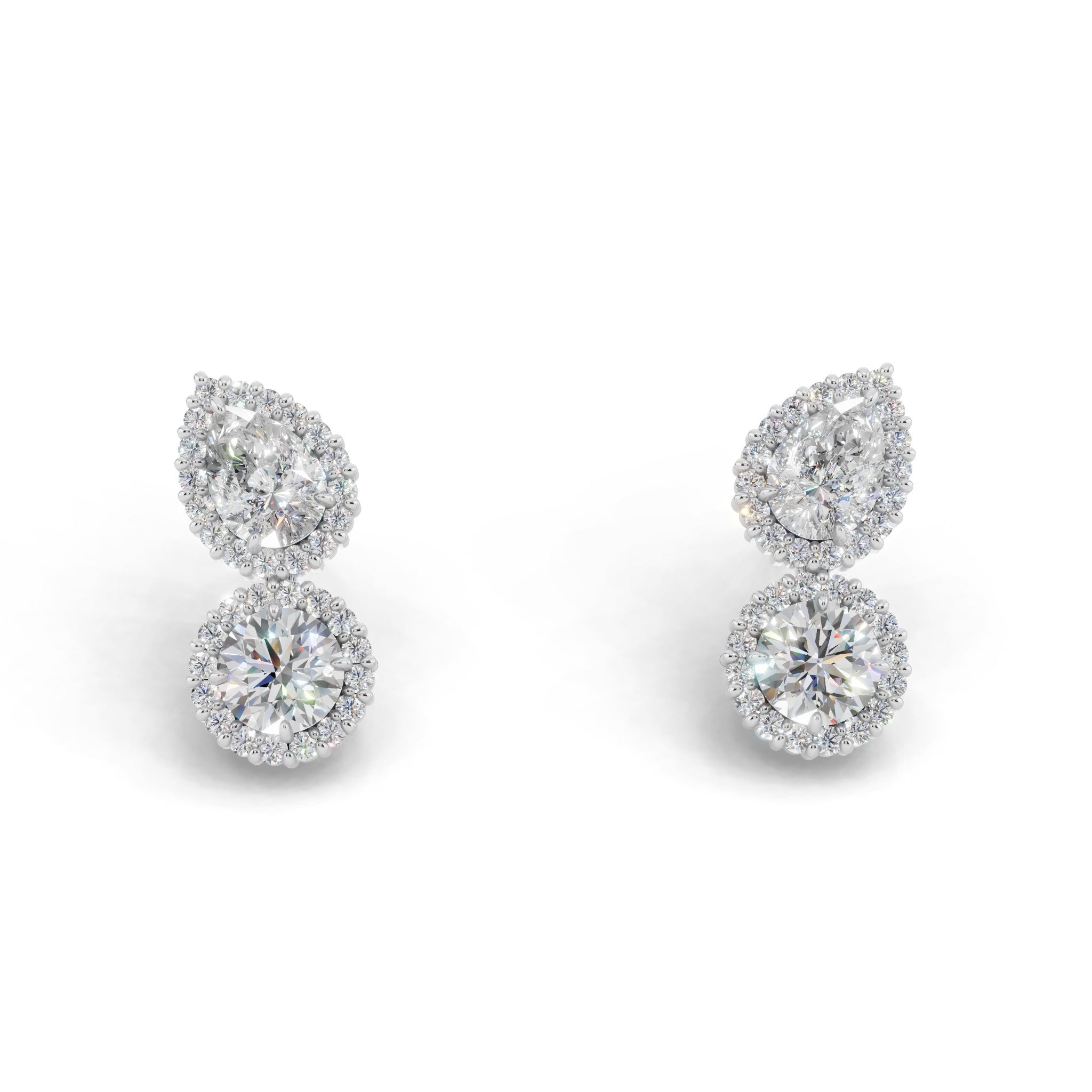 ヘイローデュオダイヤモンドピアス｜1.46ct ラボグロウンダイヤモンド