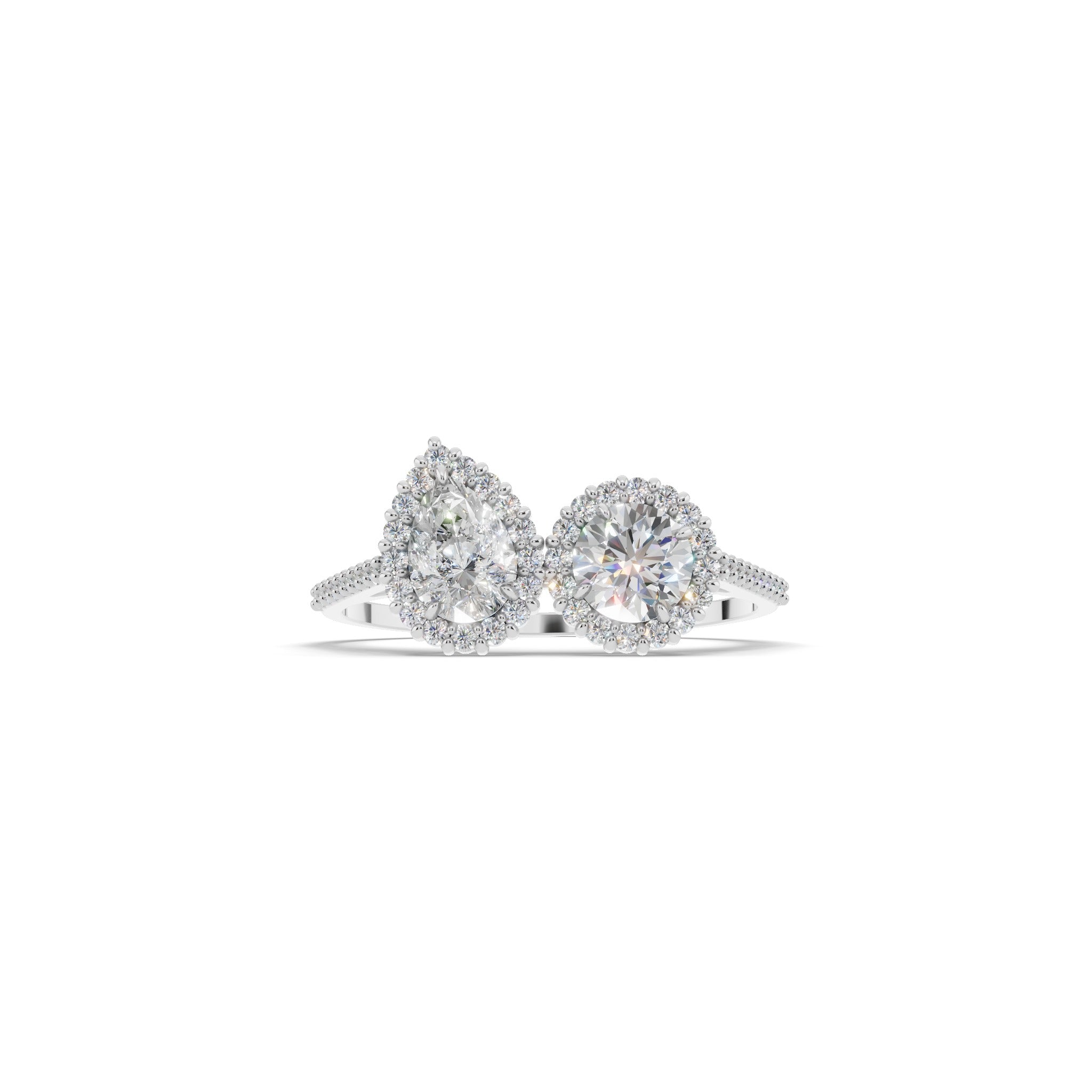 ヘイローデュオダイヤモンドリング｜0.8ct ラボグロウンダイヤモンド 