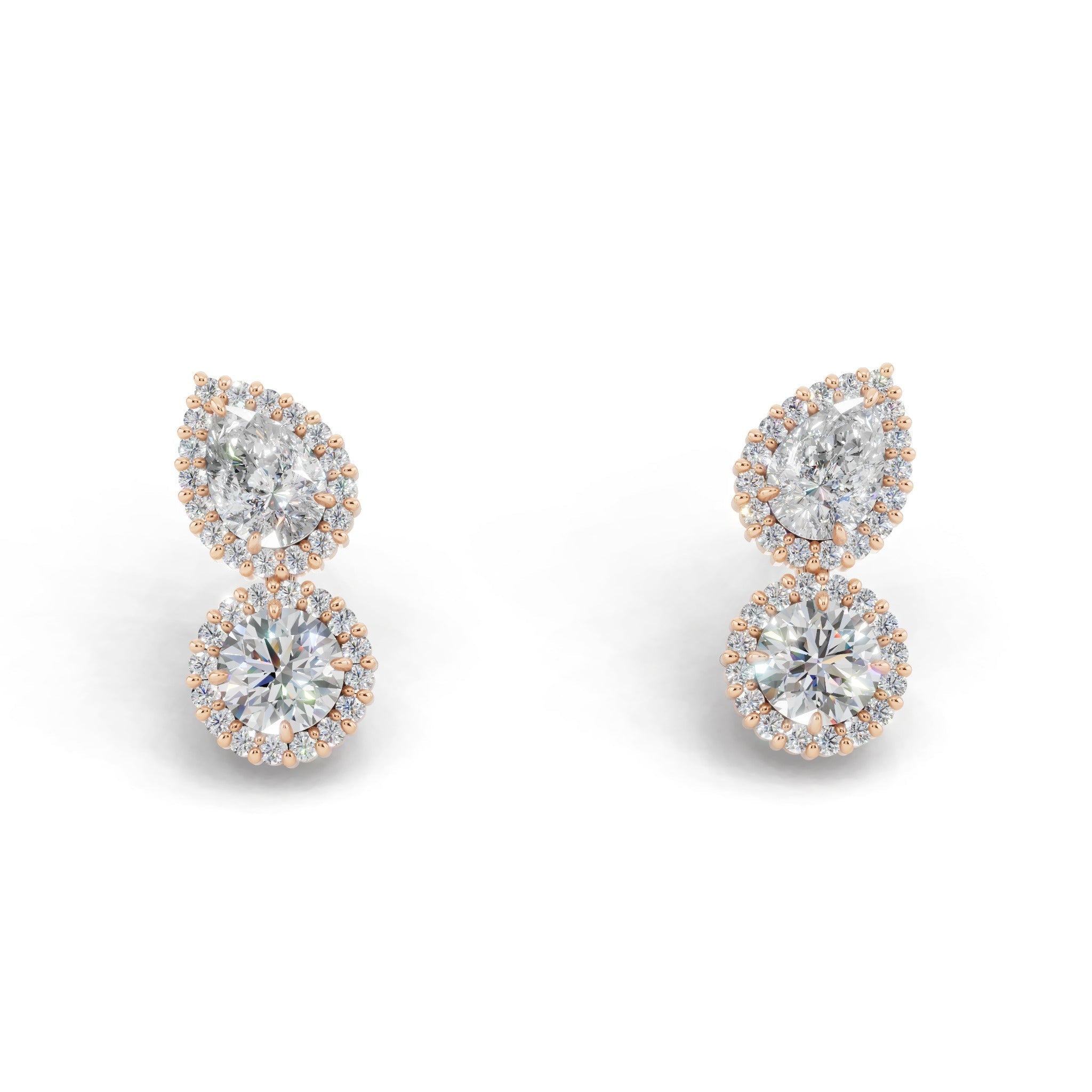 ヘイローデュオダイヤモンドピアス｜1.46ct ラボグロウンダイヤモンド