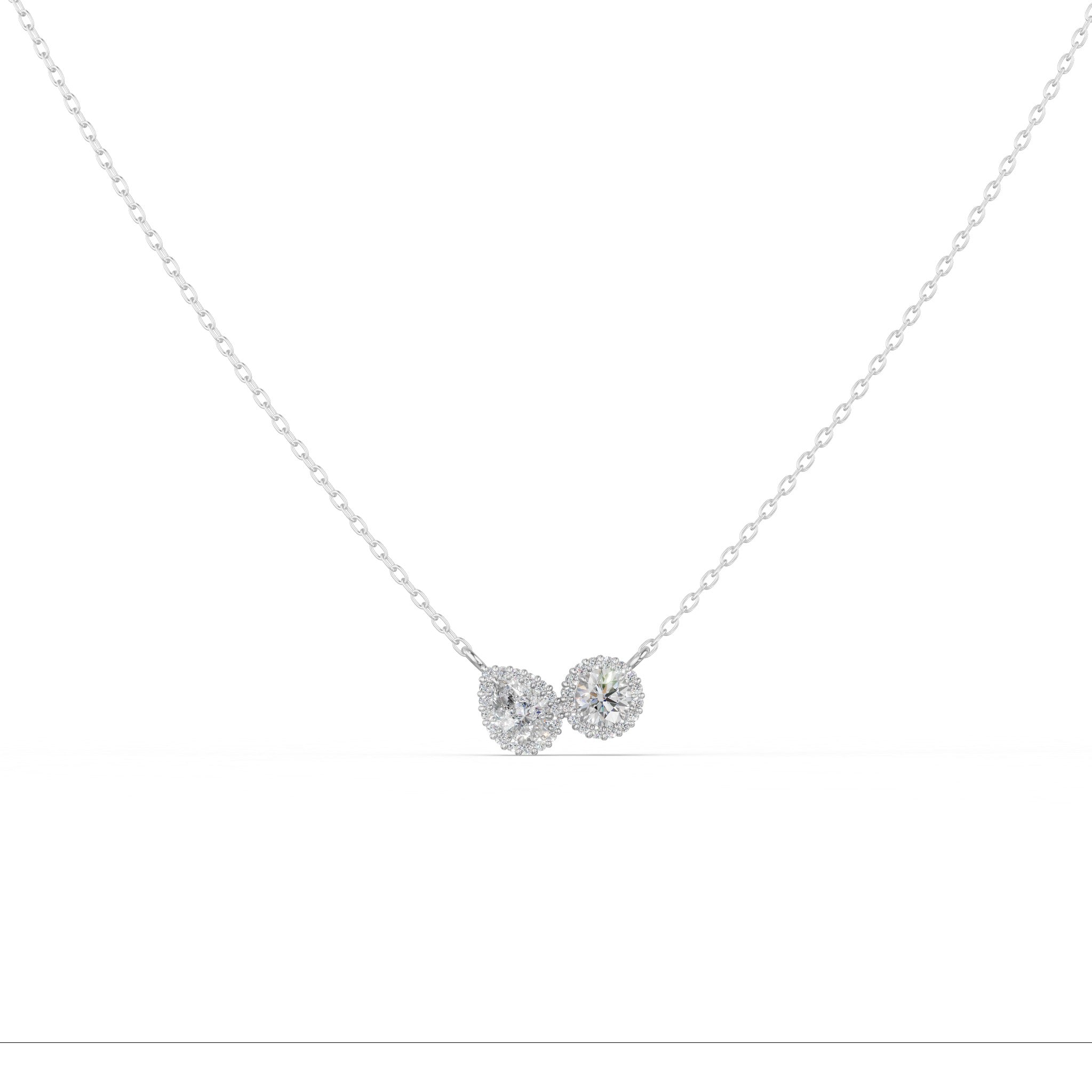ヘイローデュオダイヤモンドネックレス｜0.7ct ラボグロウン