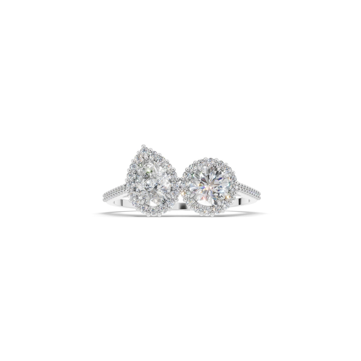ヘイローデュオダイヤモンドリング｜0.8ct ラボグロウンダイヤモンド 